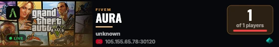 AURA live status badge