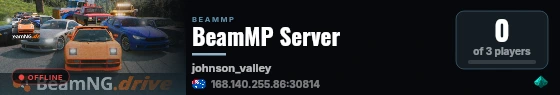 BeamMP Server live status badge
