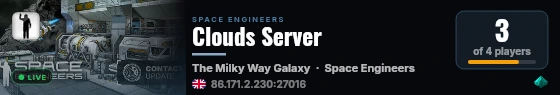 Clouds Server live status badge