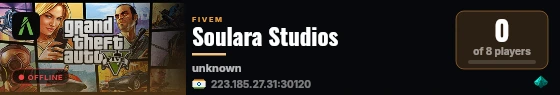 Soulara Studios live status badge