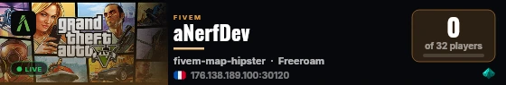 aNerfDev live status badge