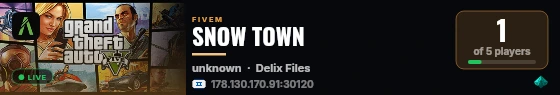 SNOW TOWN live status badge