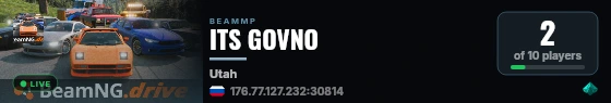 ITS GOVNO live status badge