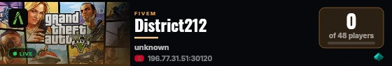 District212 live status badge