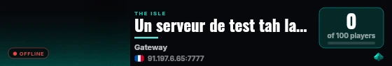Un serveur de test tah lancienne live status badge