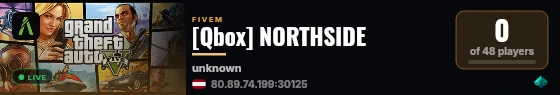 [Qbox] NORTHSIDE live status badge