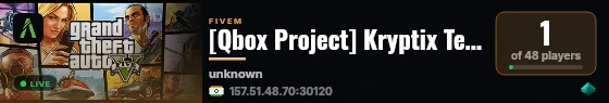 [Qbox Project] Kryptix Testing live status badge