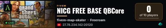 NICG FREE BASE QBCore live status badge