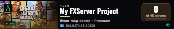My FXServer Project live status badge