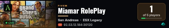 Miamar RolePlay live status badge