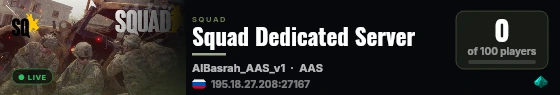 Squad Dedicated Server live status badge