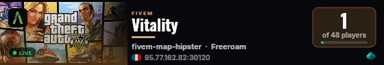 Vitality live status badge