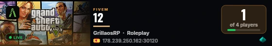 12 live status badge