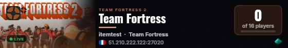 Team Fortress live status badge