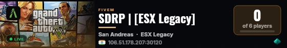 SDRP | [ESX Legacy] live status badge