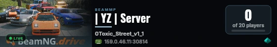 | YZ | Server live status badge