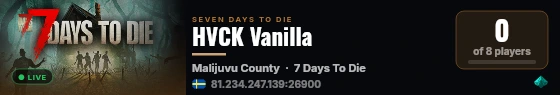 HVCK Vanilla live status badge