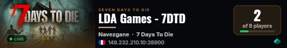 LDA Games - 7DTD live status badge
