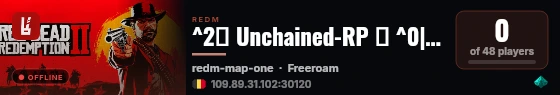 ^2⛓️ Unchained-RP ⛓️ ^0| ^4Scripts optimisés, uniques et stables ⚡ ^0- ^1FR-BE-QC live status badge