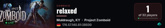 relaxed live status badge
