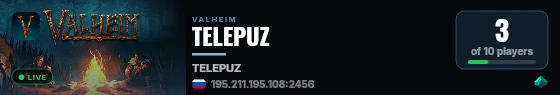 TELEPUZ live status badge