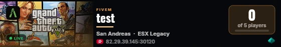 test live status badge