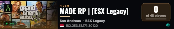 MADE RP | [ESX Legacy] live status badge