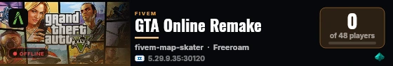 GTA Online Remake live status badge