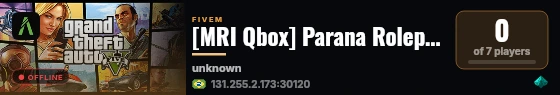 [MRI Qbox] Parana Roleplay live status badge