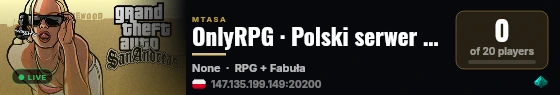OnlyRPG · Polski serwer RPG · Ekonomia Medium live status badge