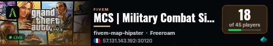 MCS | Military Combat Simulator 4.0 | Public live status badge