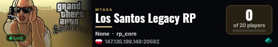 Los Santos Legacy RP live status badge