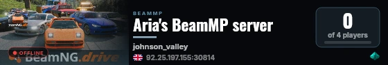 Aria's BeamMP server live status badge