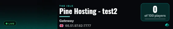 Pine Hosting - test2 live status badge