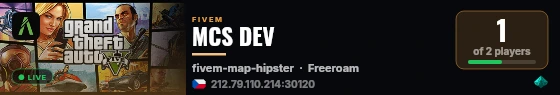 MCS DEV live status badge