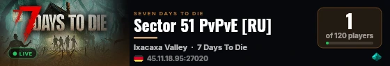 Sector 51 PvPvE [RU] live status badge