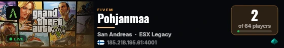 Pohjanmaa live status badge