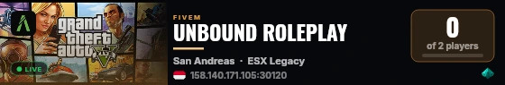 UNBOUND ROLEPLAY live status badge
