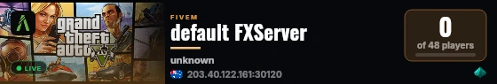 default FXServer live status badge