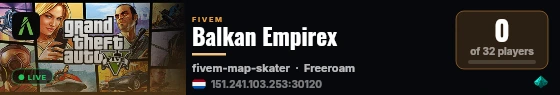 Balkan Empirex live status badge