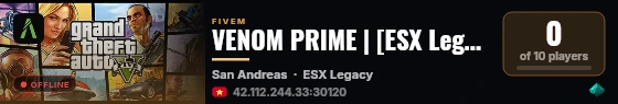 VENOM PRIME | [ESX Legacy] live status badge