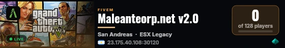 Maleanteorp.net v2.0 live status badge