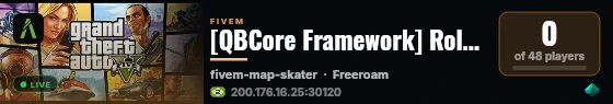 [QBCore Framework] Role-Pro-Player-BR live status badge