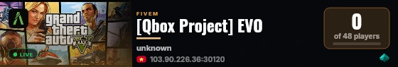 [Qbox Project] EVO live status badge