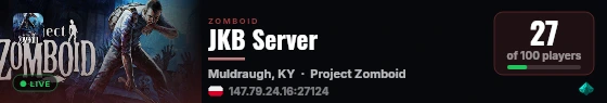 JKB Server live status badge