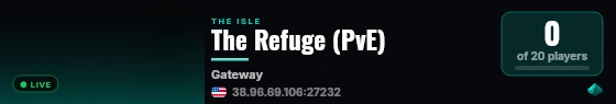 The Refuge (PvE) live status badge
