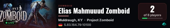 Elias Mahmuuud Zomboid live status badge