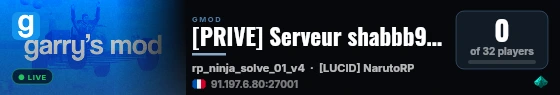 [PRIVE] Serveur shabbb90200x0wd0x live status badge
