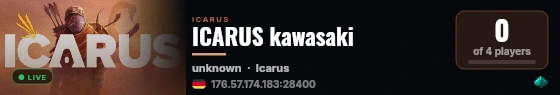 ICARUS kawasaki live status badge