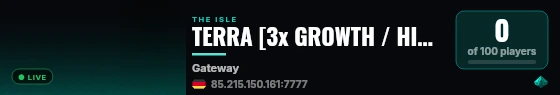 TERRA [3x GROWTH / HIGH AI] [NO RULES] live status badge
